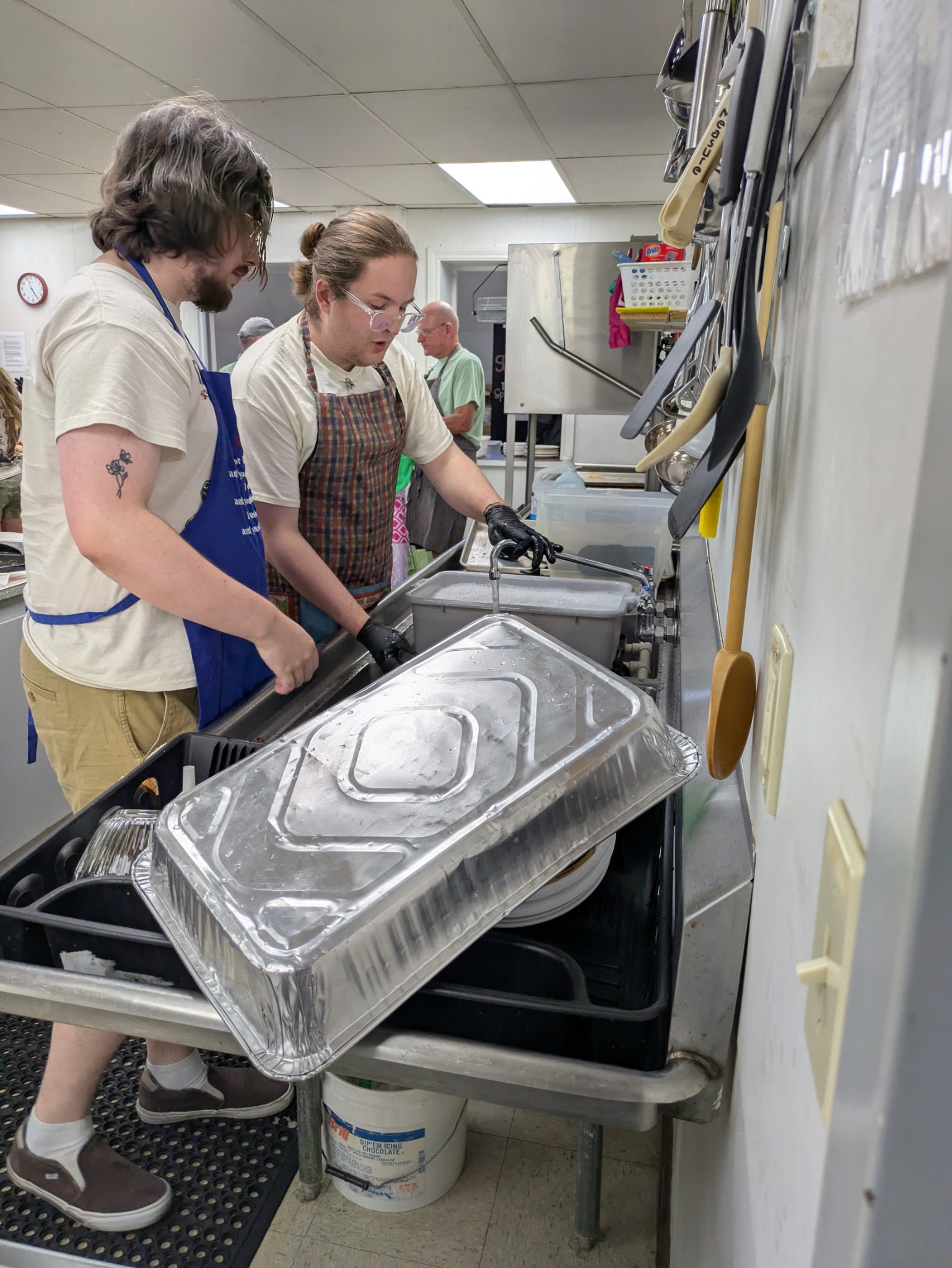Christopher Wier volunteering at a community food pantry